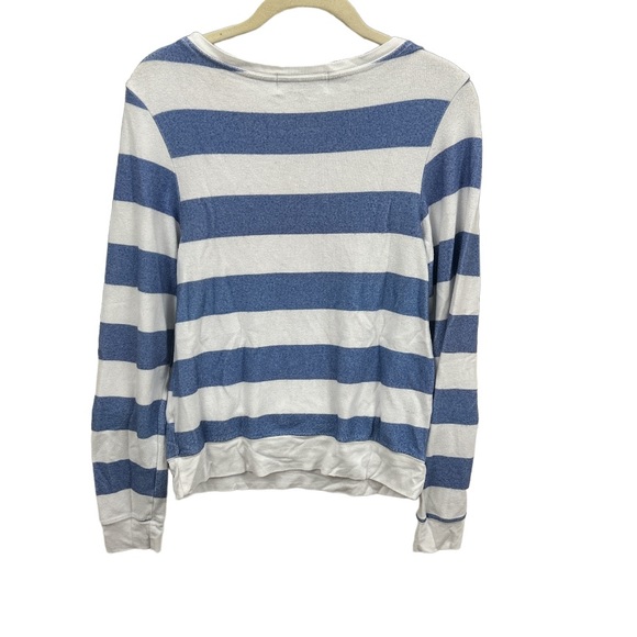 BRAND NEW WILDFOX Womens Blue White Stripe Scoop Neck YACHT CLUB Nautical - Picture 3 of 3